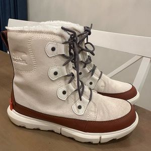 Sorel Explorer II Joan Winter Snow Boot, Chalk white, Size 9